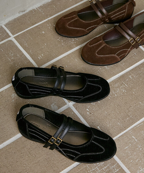 #預購 🇯🇵日本 MARY QUANT × PUBLUX 聯名款 小雛菊 麂皮 運動瑪莉珍鞋