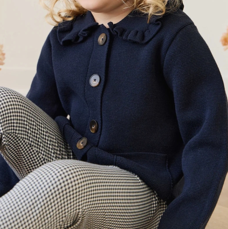 （預購）JAMIEKAY 海軍藍格紋長褲 Organic Cotton Everyday Legging - Dash Gingham Navy