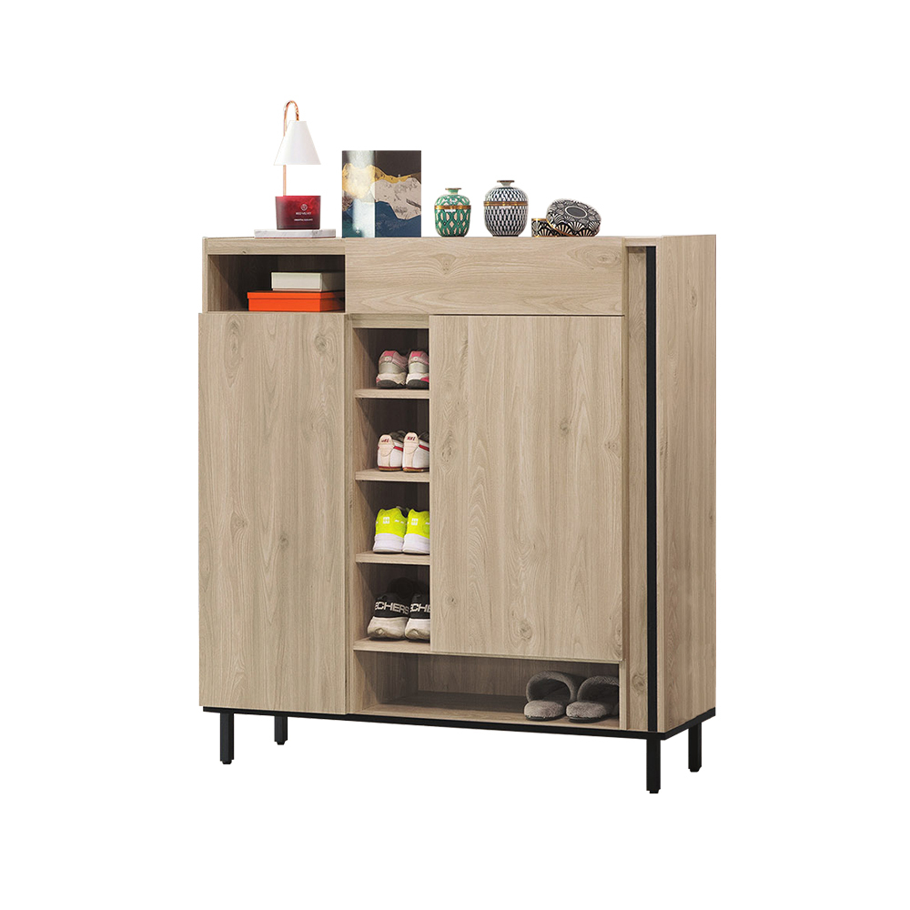 柏蒂家居-羅迪4尺二門一抽開放式鞋櫃