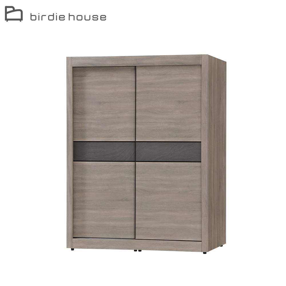 柏蒂家居-萊德5尺推門衣櫃/衣櫥(三吊桿+三抽)