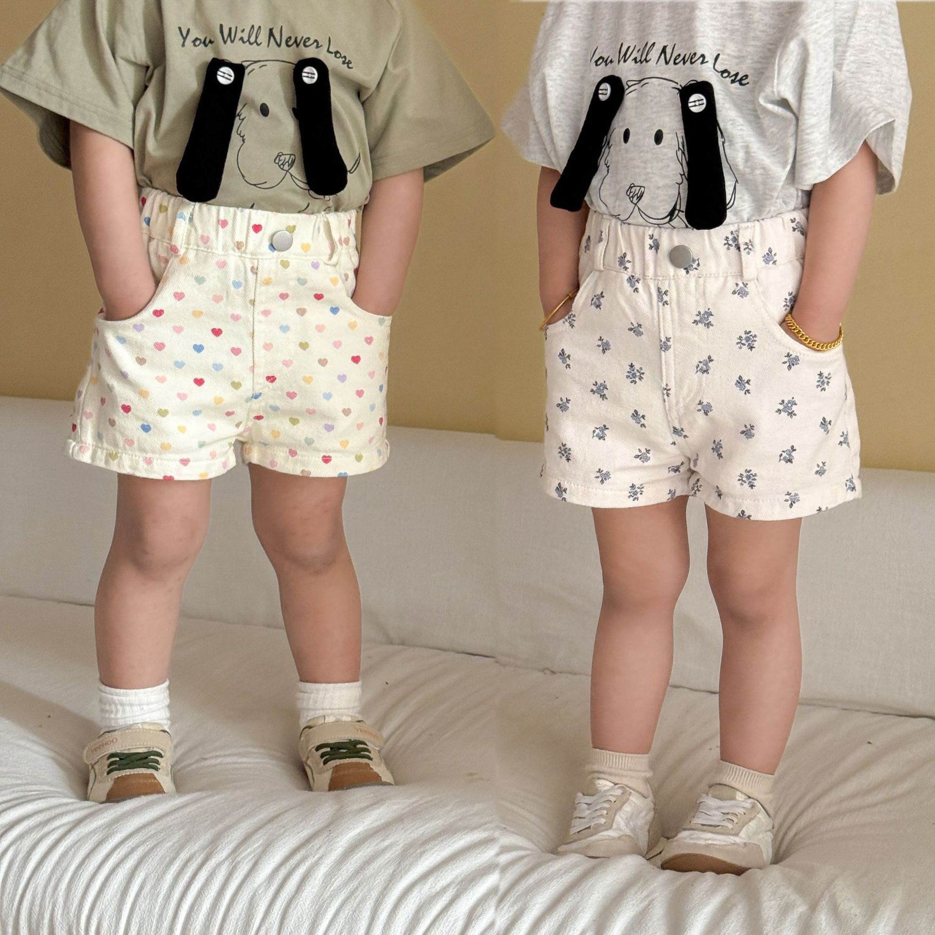 兄弟姐妹一起穿_四色日常短褲