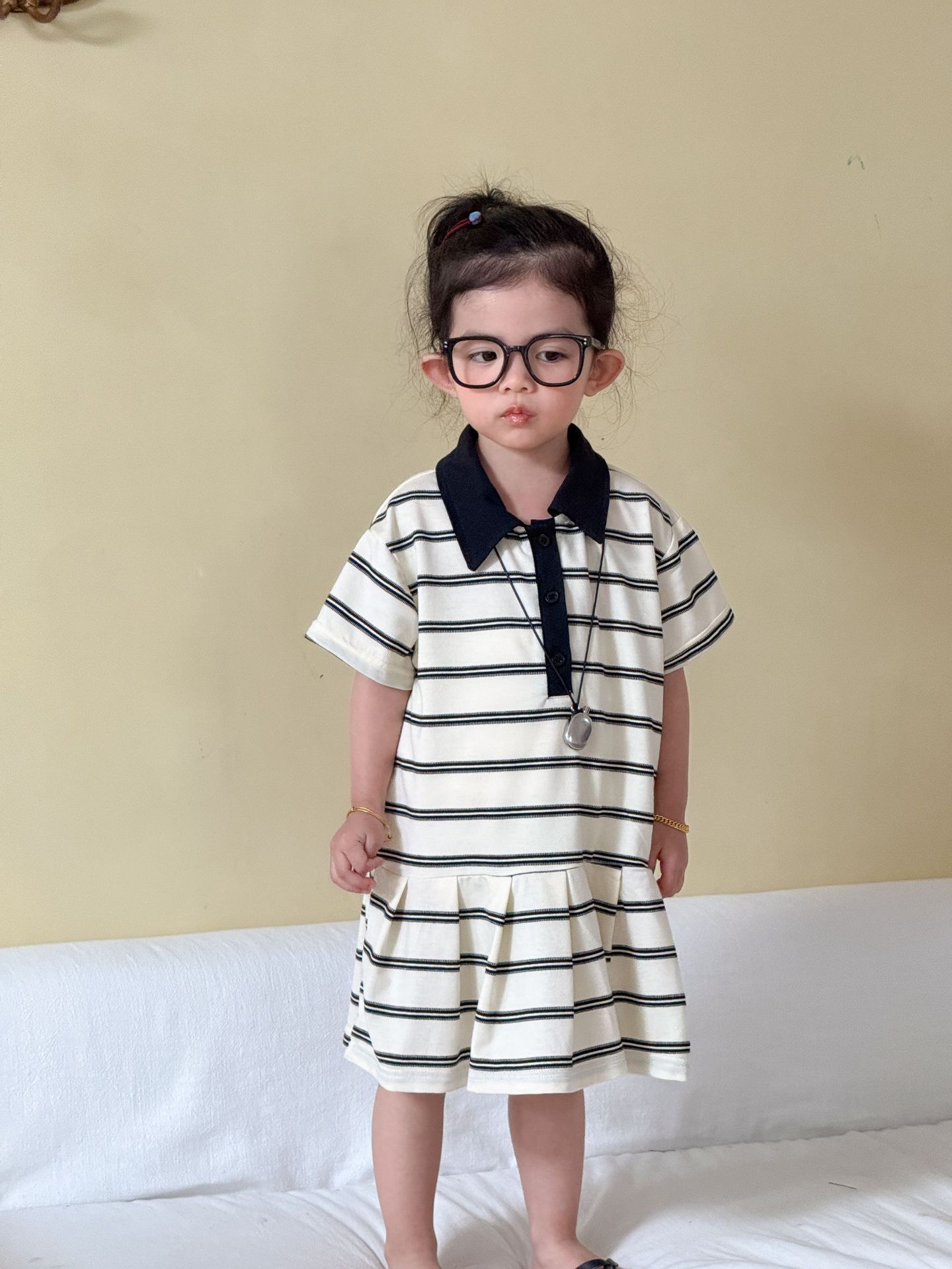 兄弟姐妹一起穿_日系條紋套裝/洋裝