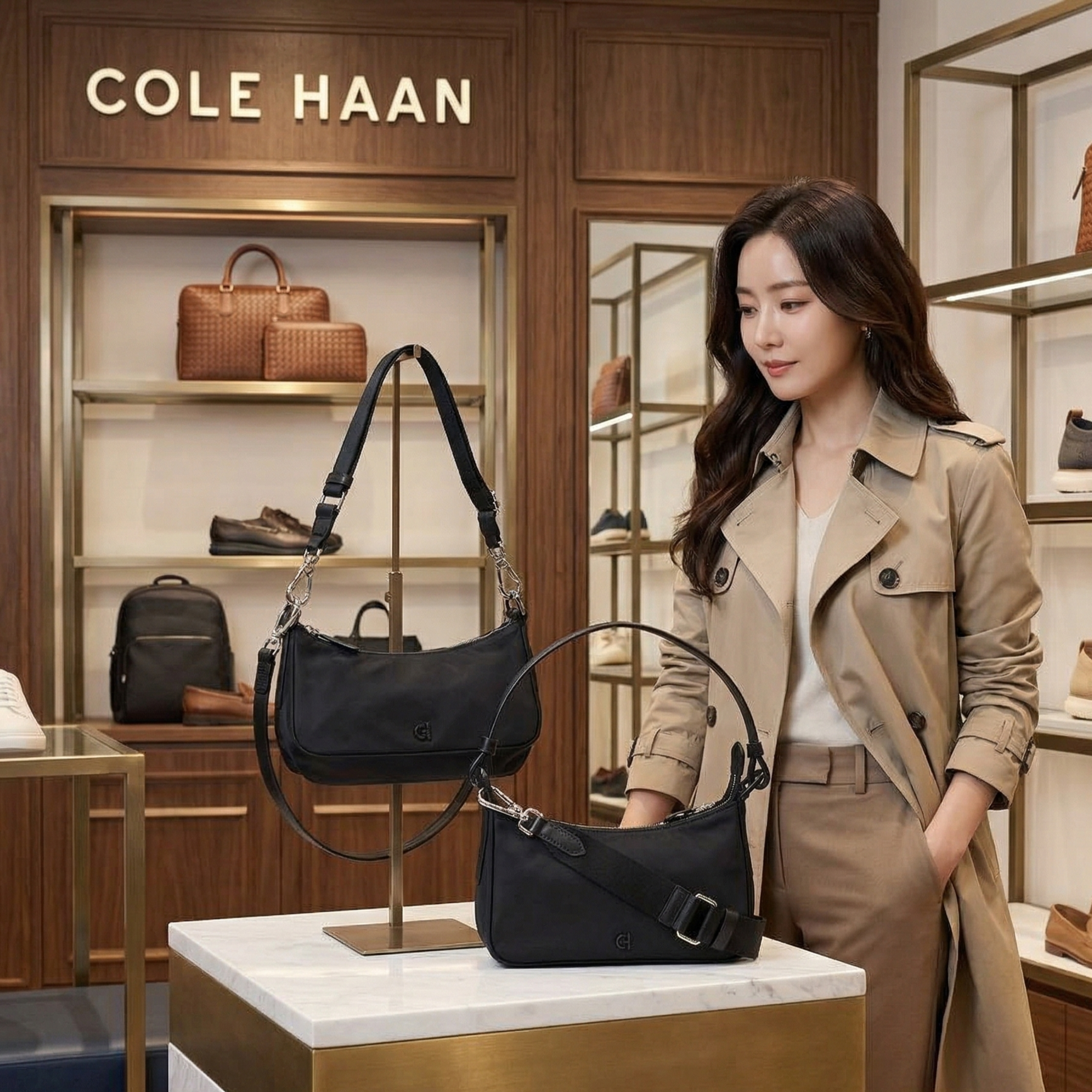 【預購】COLE HAAN H032402 多功能側揹袋
