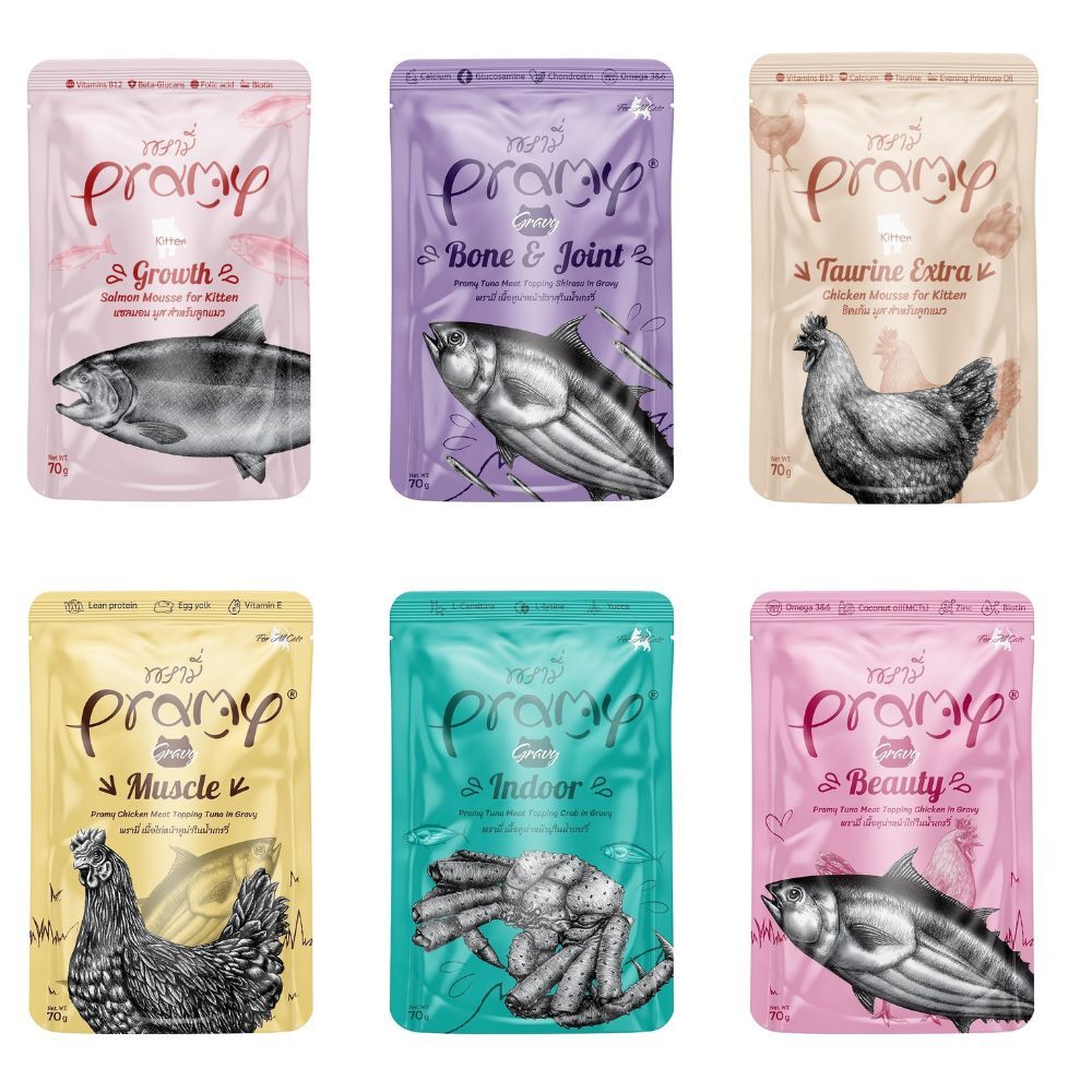 Pramy 沛米｜貓咪 全方位機能養護餐包 70g