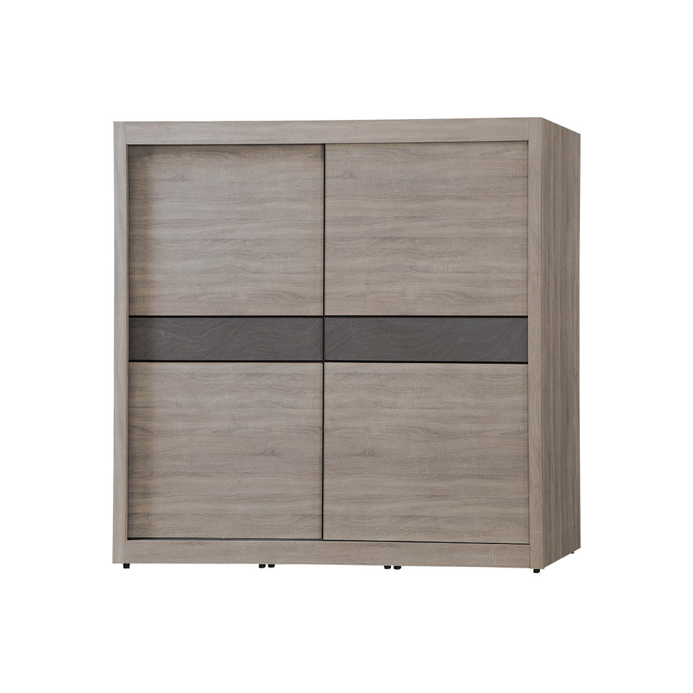 柏蒂家居-萊德7尺推門衣櫃/衣櫥(四吊桿+三抽)