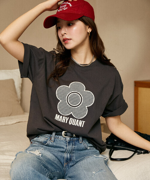 [預購]  MARY QUANT 異素材雛菊藝術 T 恤