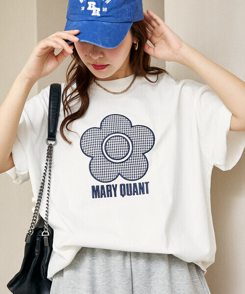 [預購]  MARY QUANT 異素材雛菊藝術 T 恤