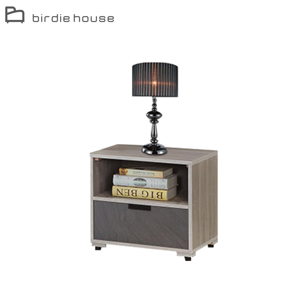 柏蒂家居-萊德1.7尺床頭櫃/一抽一格收納置物櫃