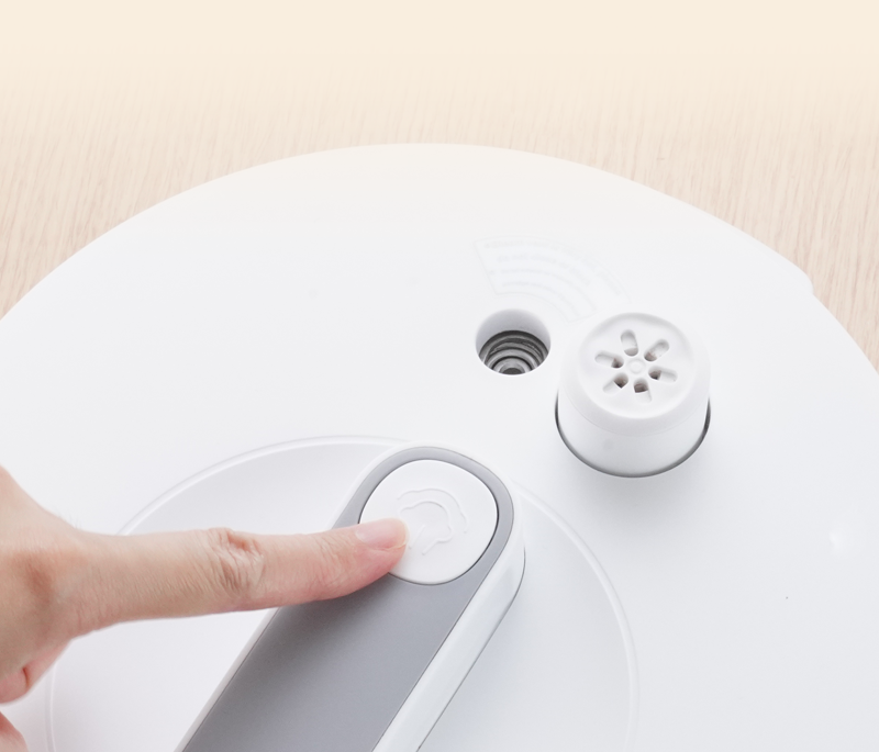 德國寶迷你多功能壓力飯煲 PRC-256 一按快速排氣按鈕, 排氣口噴出蒸氣示意圖