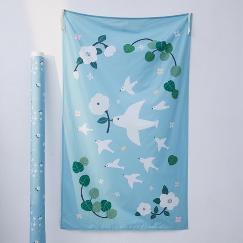 （絕版）藝術掛簾/藝術家聯名/印花樂 x 米力/幸福白鴿