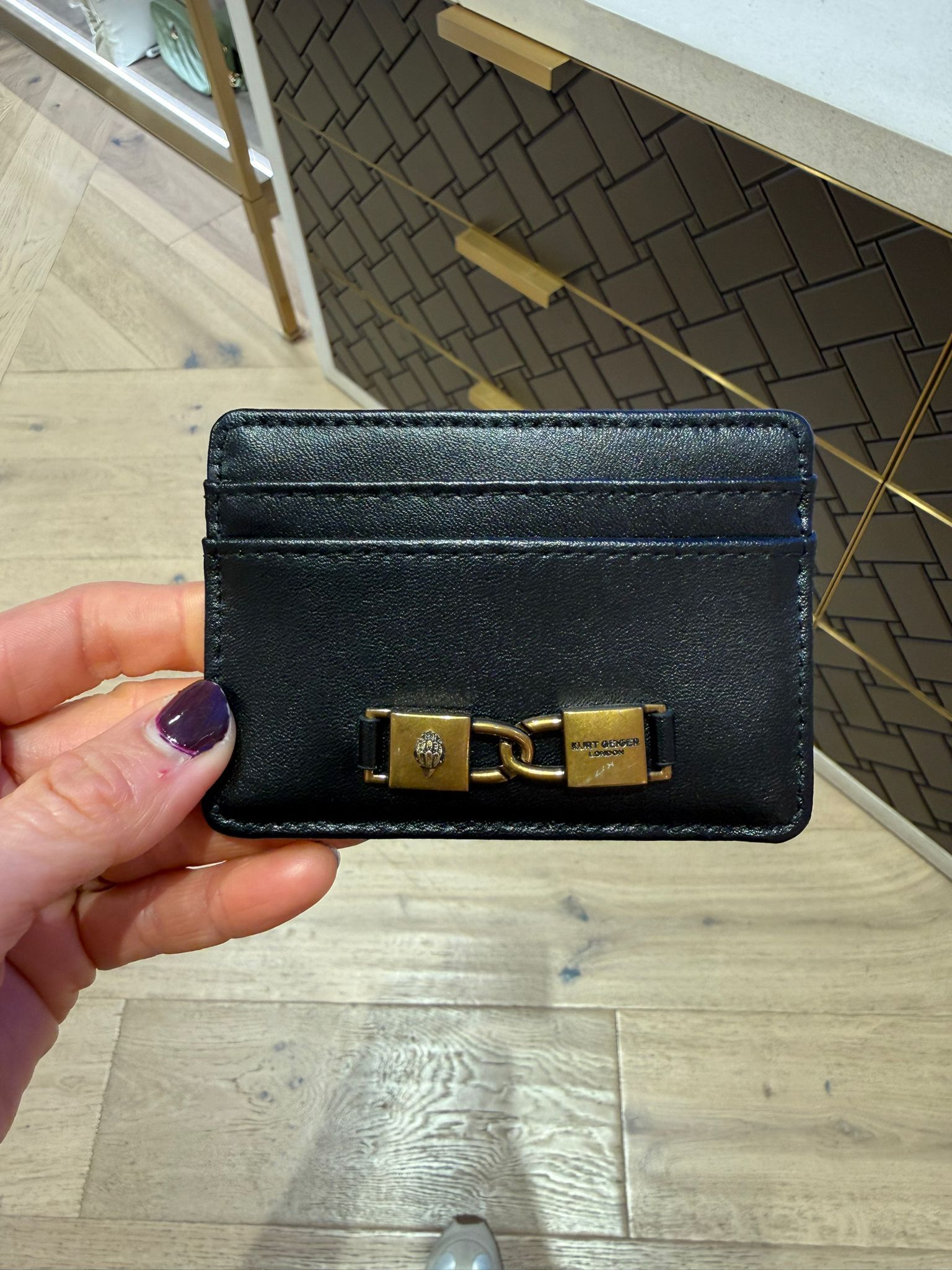 英國代購 (獨立訂單)-Kurt Geiger KINGSLEY CARDHOLDER DP BLACK