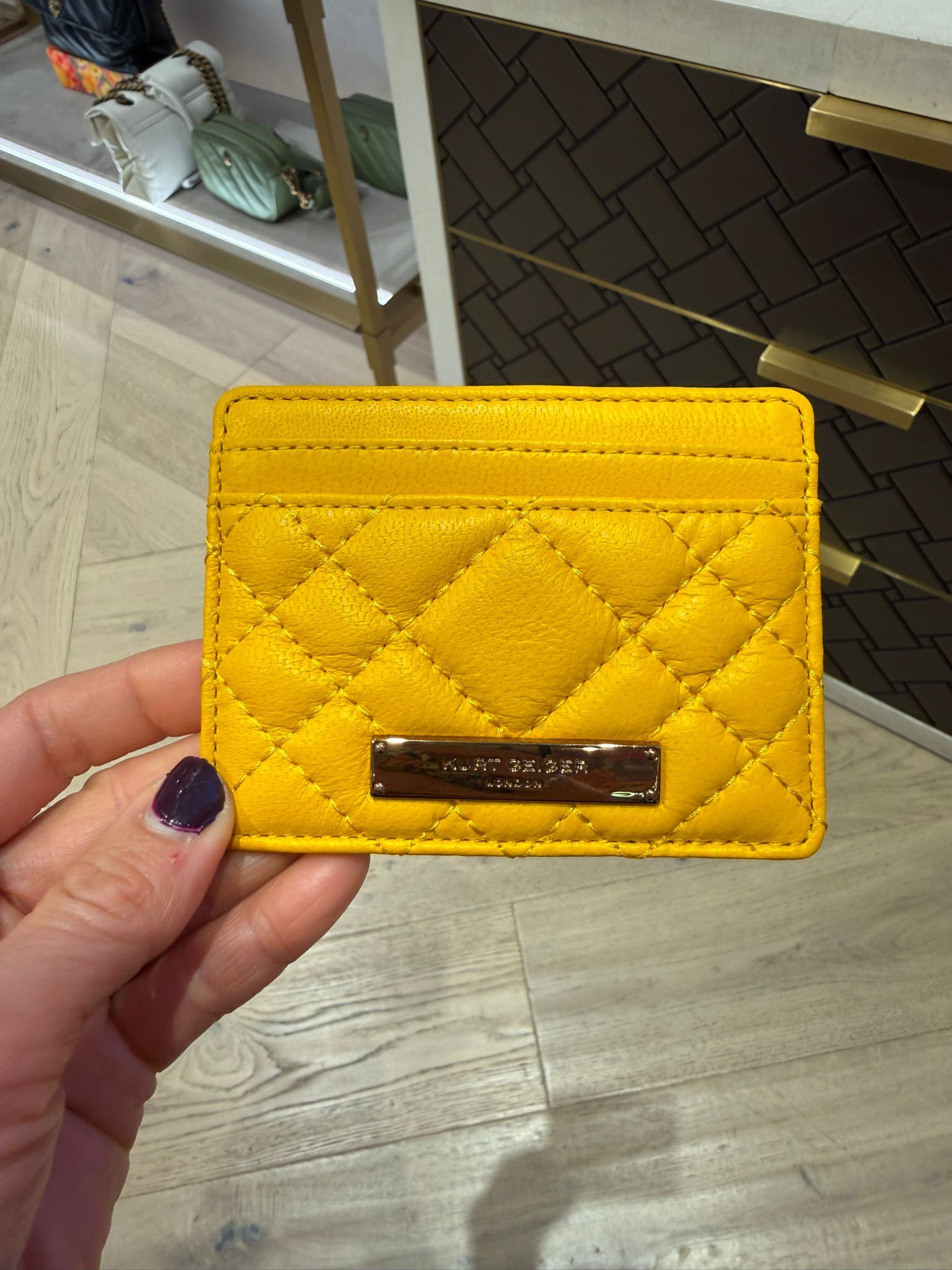 英國代購 (獨立訂單)-Kurt Geiger KINGSLEY CARDHOLDER PL YELLOW