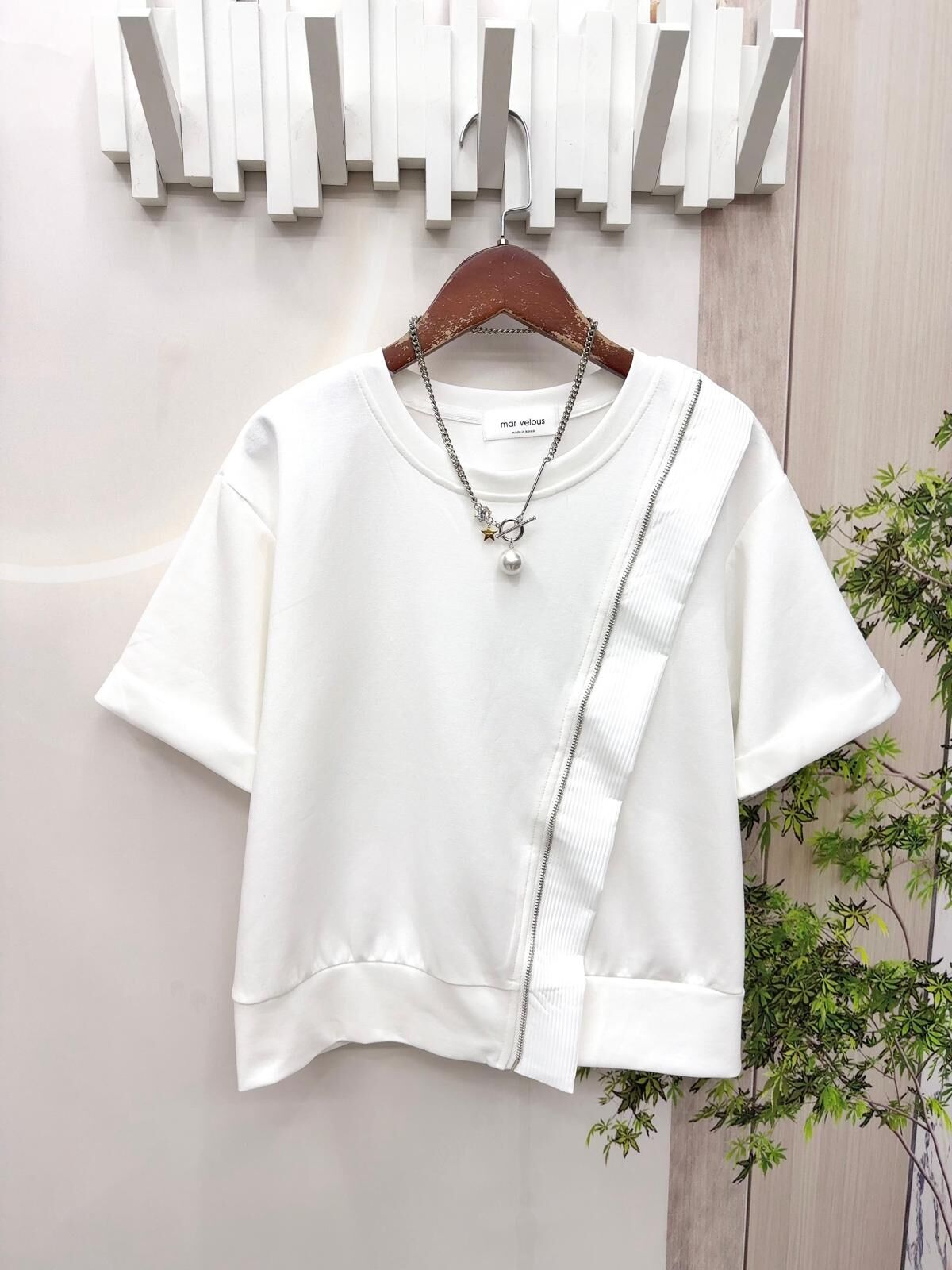 Mar 高質拼假拉鍊 top~153R