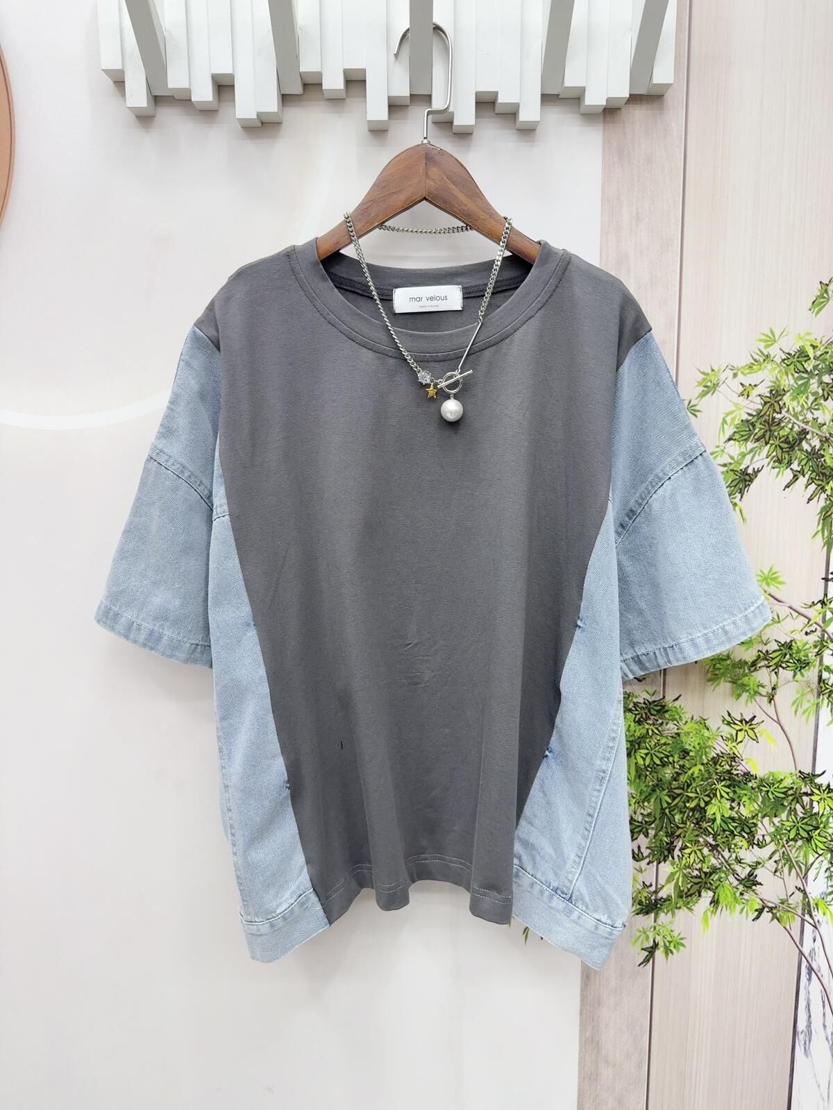 Mar 拼牛仔料top~153P