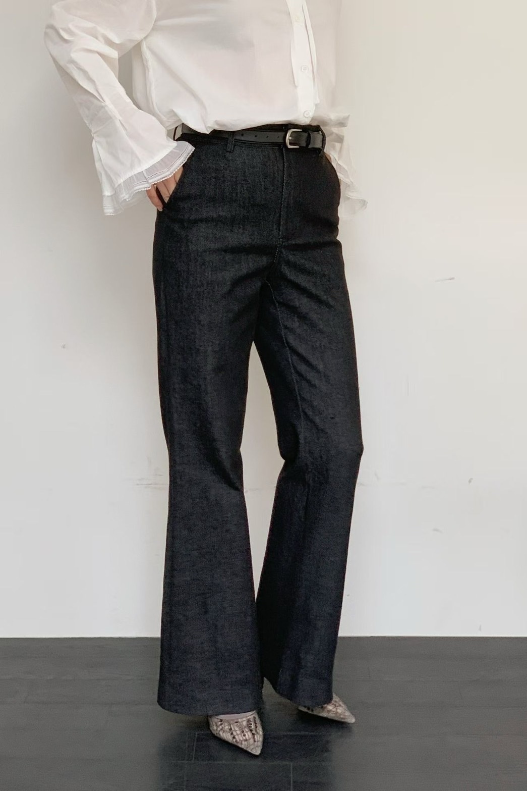 韓國連線 原色丹寧靴型牛仔褲