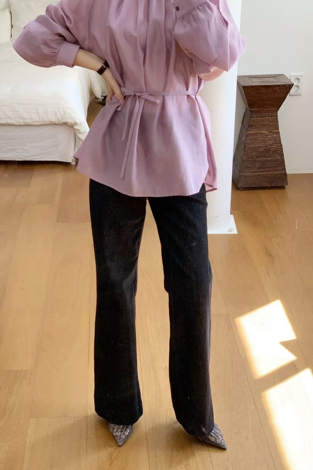 韓國連線 原色丹寧靴型牛仔褲