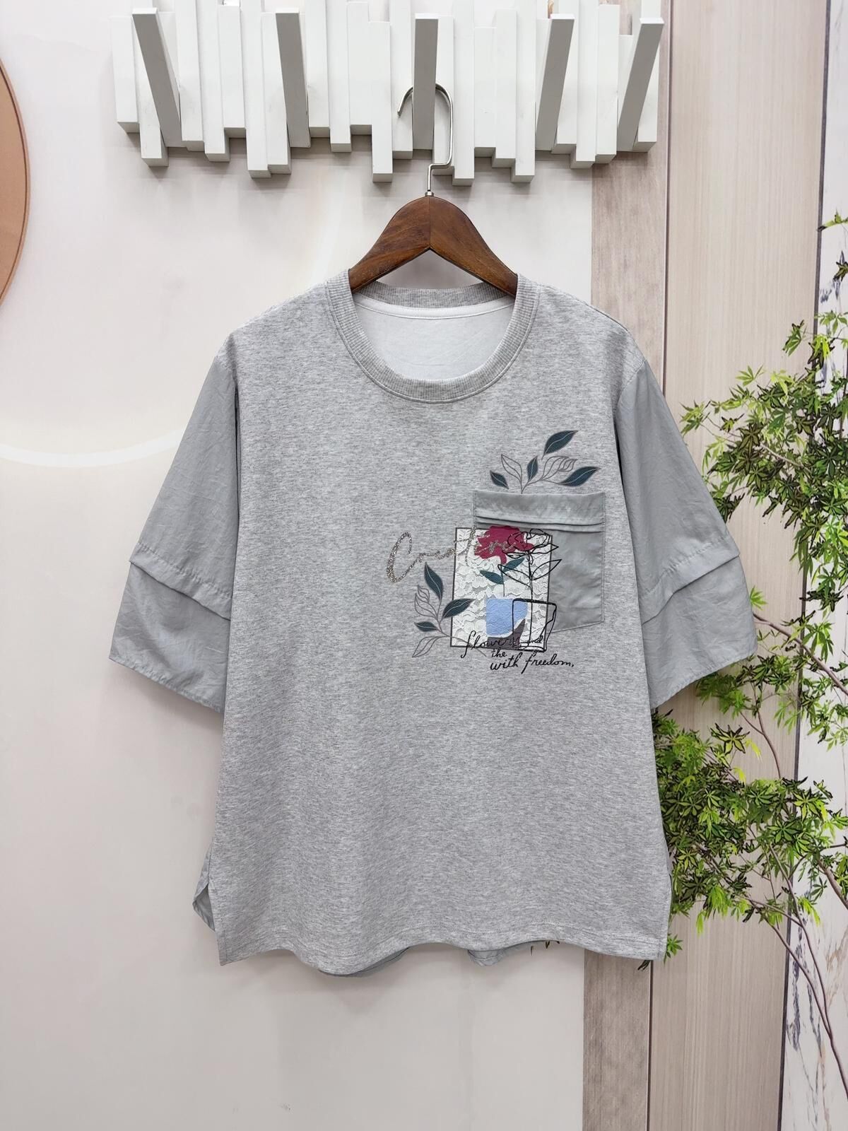 韓國高質拼布top~152M