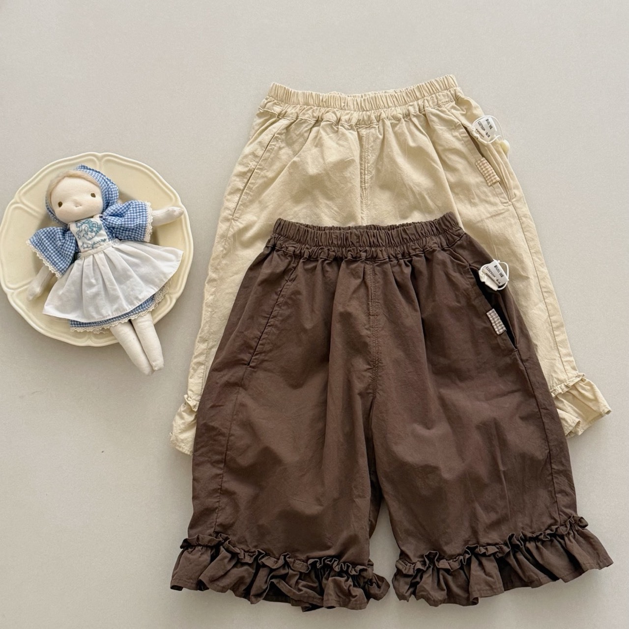 百搭荷葉邊休閒長褲