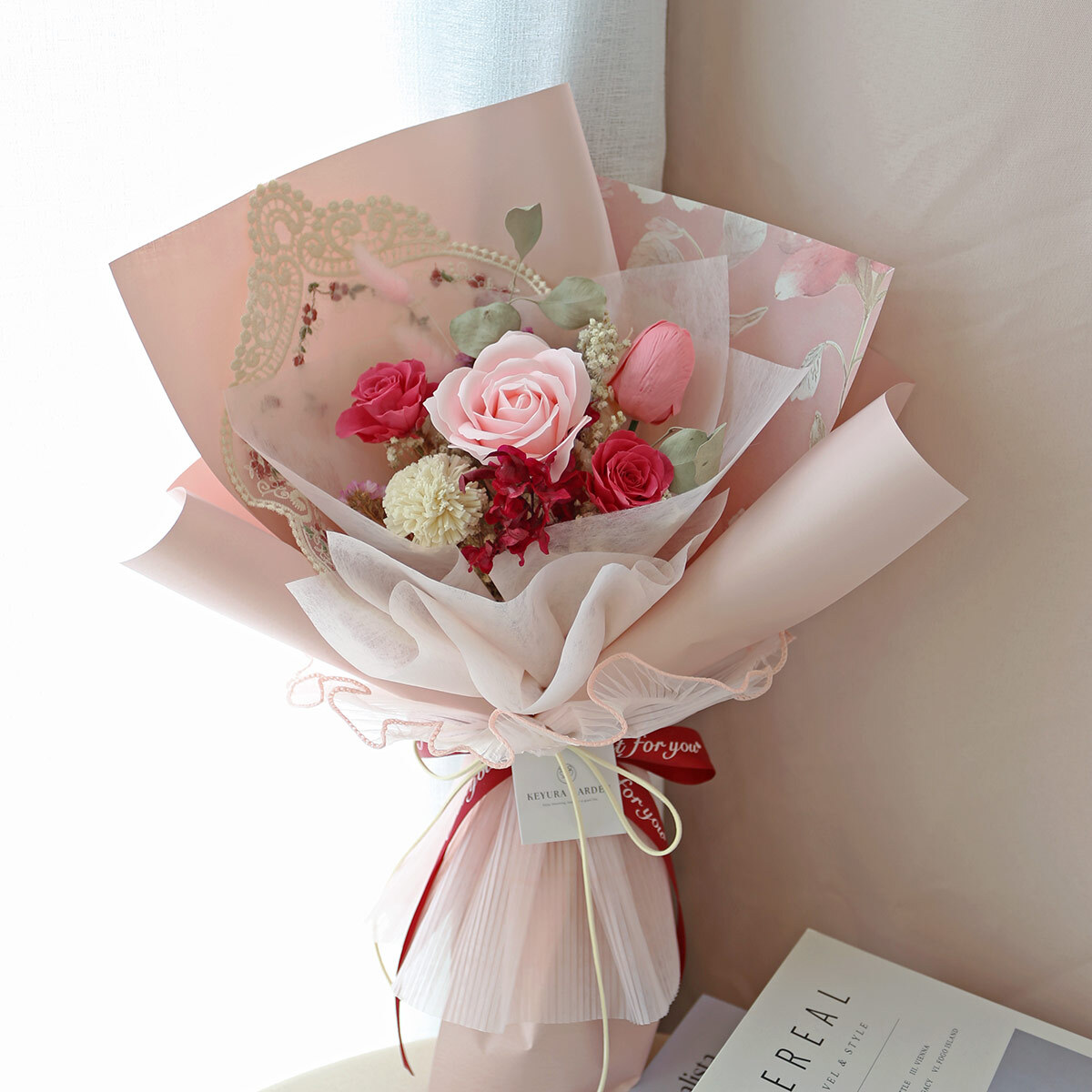 G94｜粉色系玫瑰花束