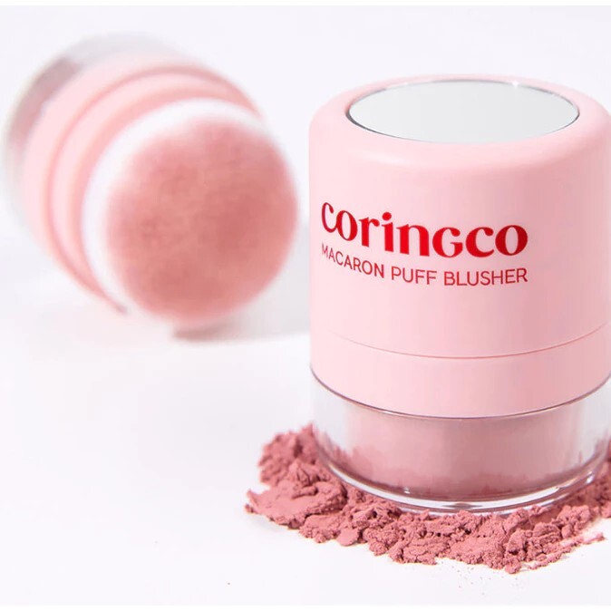 coringco 馬卡龍粉撲腮紅 # 01 Rose Cream