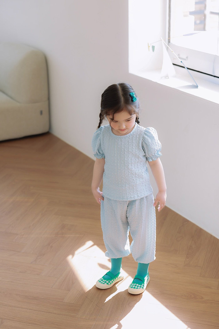 正韓夏JAZZ 兩色甜美澎袖套裝