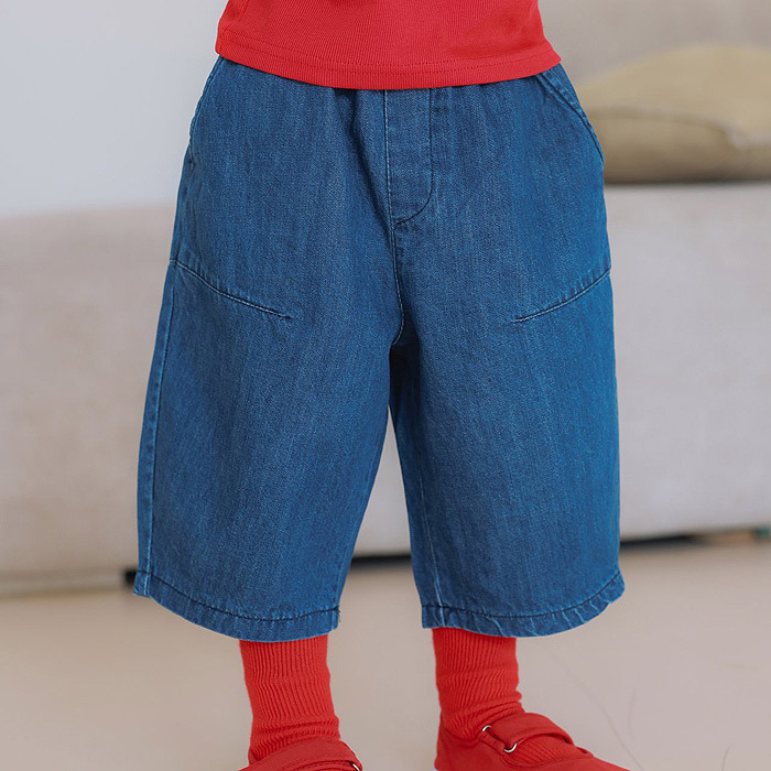 正韓夏JAZZ 可愛感牛仔蘿蔔褲