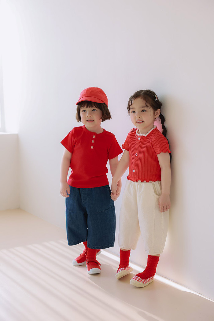 正韓夏JAZZ 可愛感牛仔蘿蔔褲