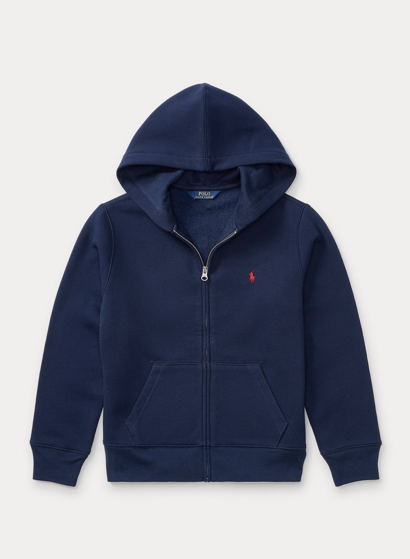 Polo 男大童有帽絨毛底外套