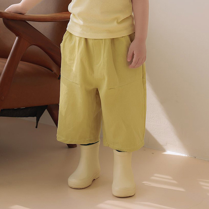 正韓夏JAZZ 兩色俏皮七分直筒褲