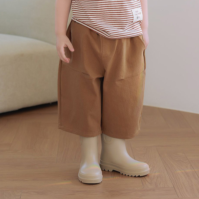 正韓夏JAZZ 兩色俏皮七分直筒褲