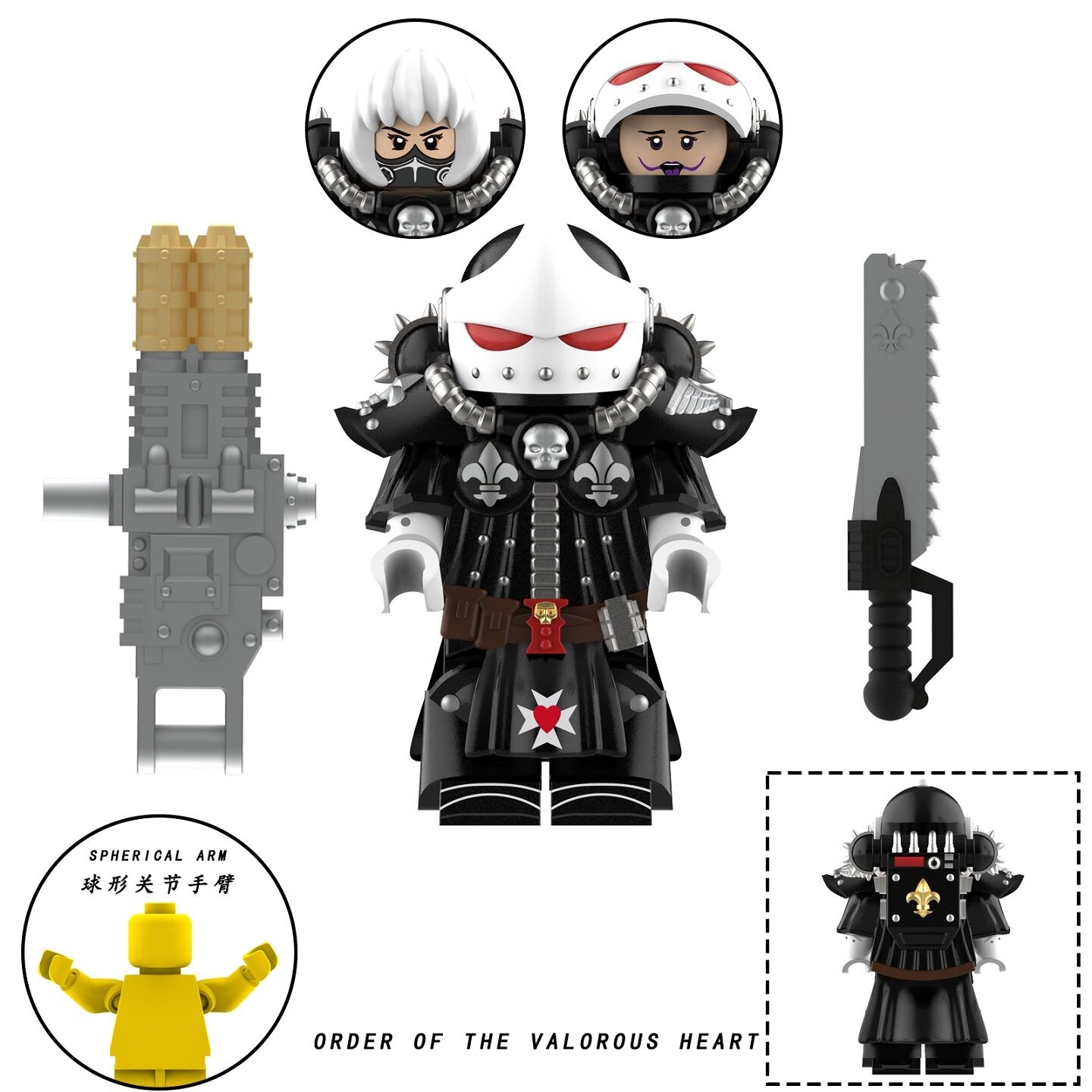 40K Order of The Valorous Heart Custom Minifigures Minifigs Fit Lego MY626