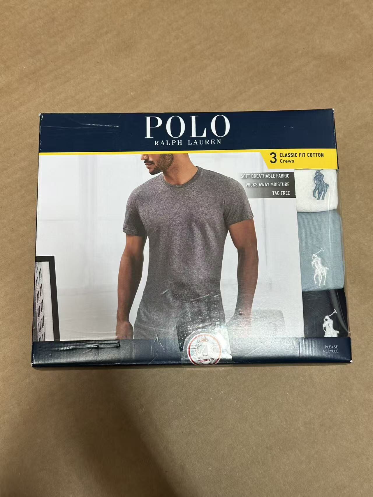 【直播】Polo Ralph Lauren LX032411 男裝圓領短袖上衣(3件裝)