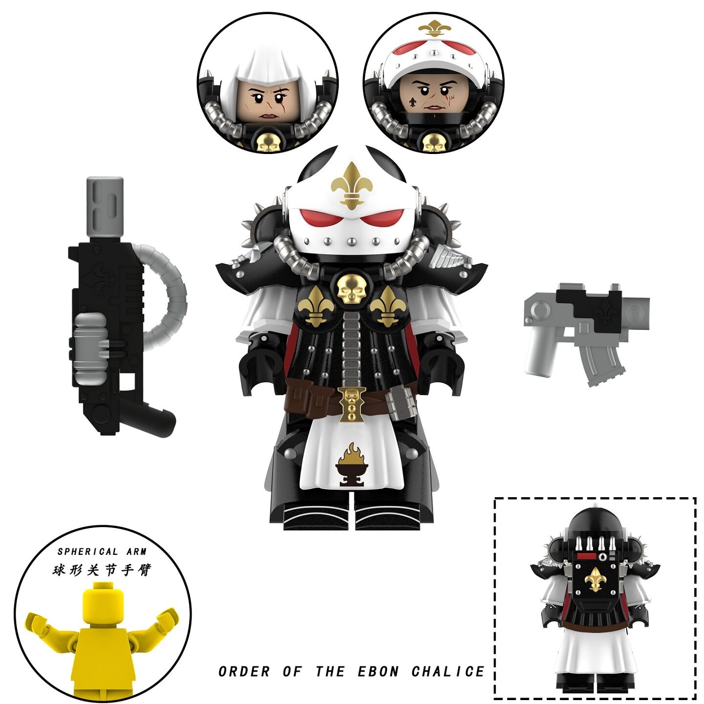 40K Order of The Ebon Chalice Custom Minifigures Minifigs Fit Lego MY628
