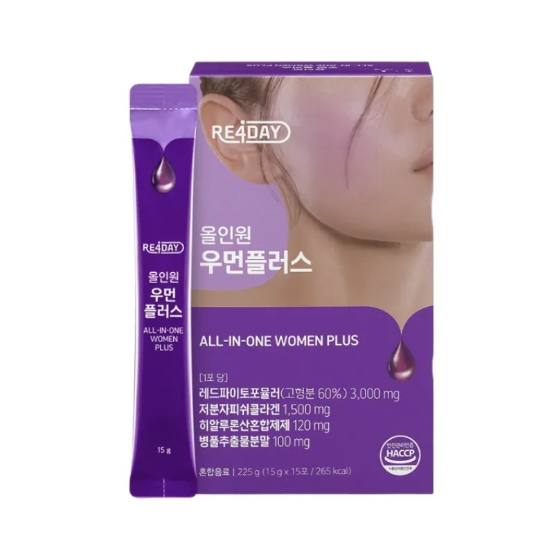 Re4day PDRN 膠原蛋白全效內服美容飲 ALL IN ONE WOMEN PLUS (15g x15條)