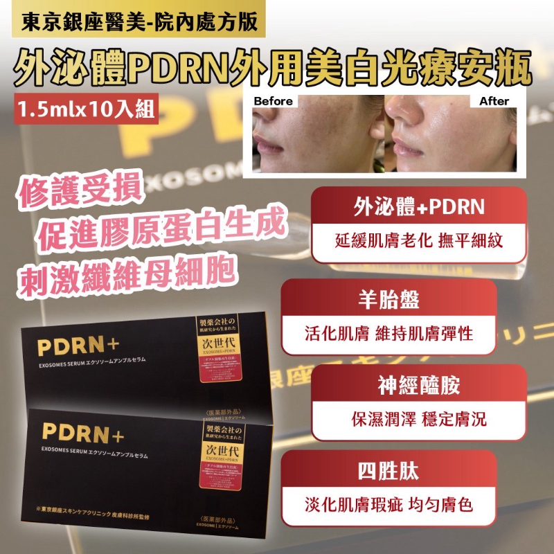 WSBB9464   東京銀座醫美 - 院內處方版 外泌體PDRN外用美白光療安瓶（現貨）