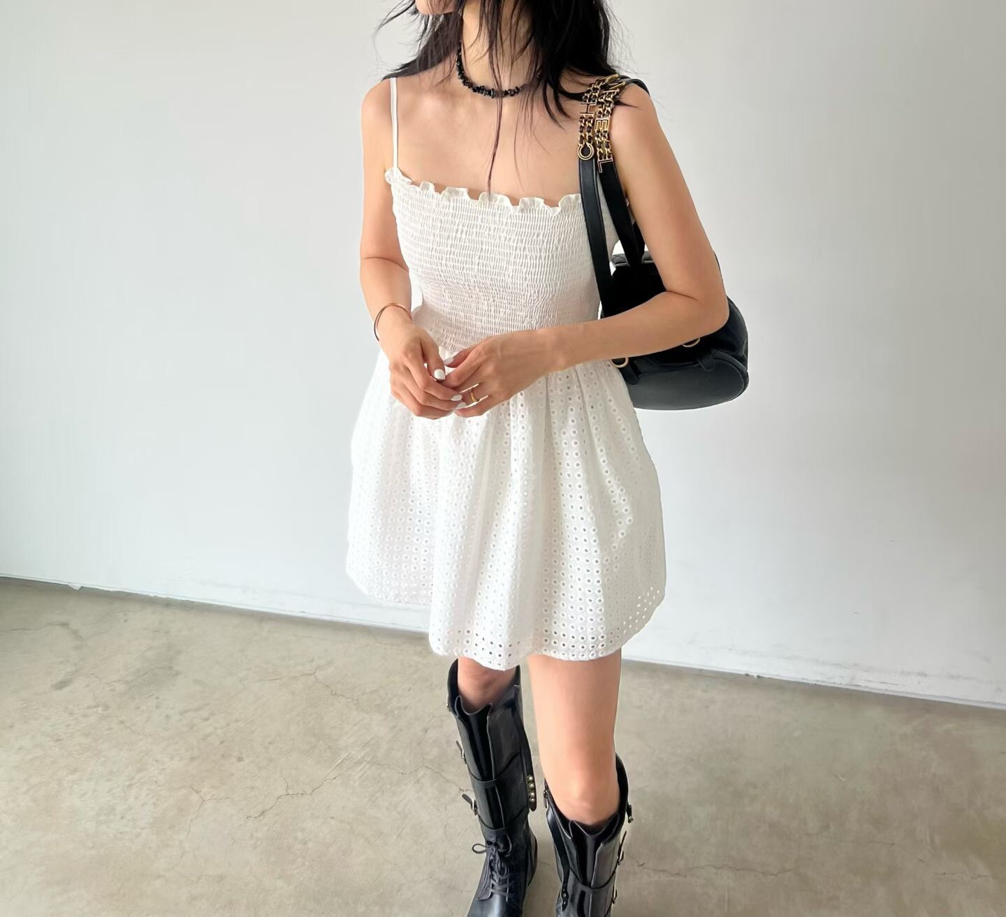 束胸平口布蕾斯洋