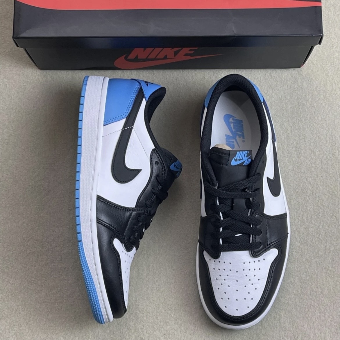 #NIKE AIR JORDAN 1 LOW OG 黑白 北卡藍 經典低筒 運動 休閒鞋  CZ0790-104