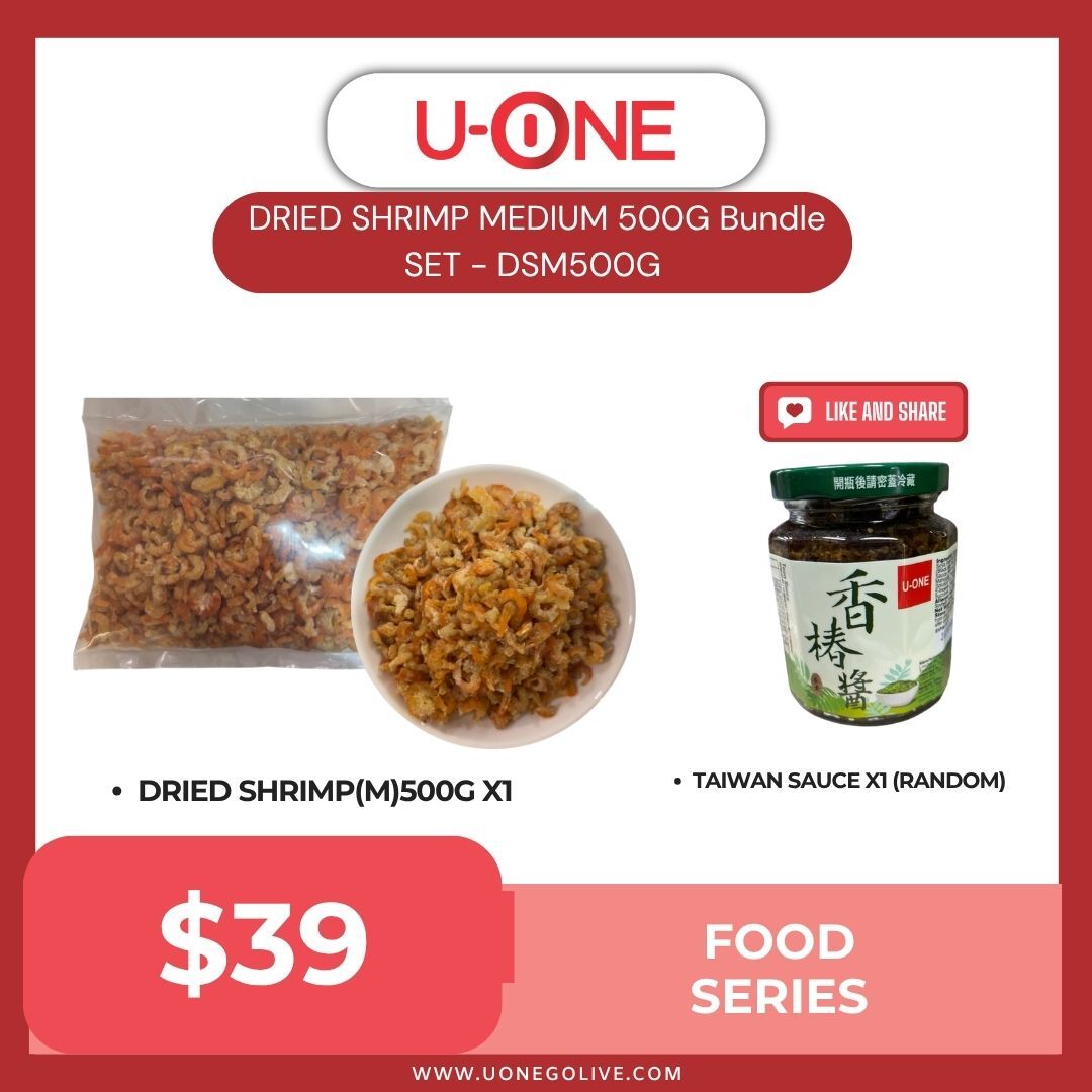DRIED SHRIMP MEDIUM 500G Bundle SET - DSM500G