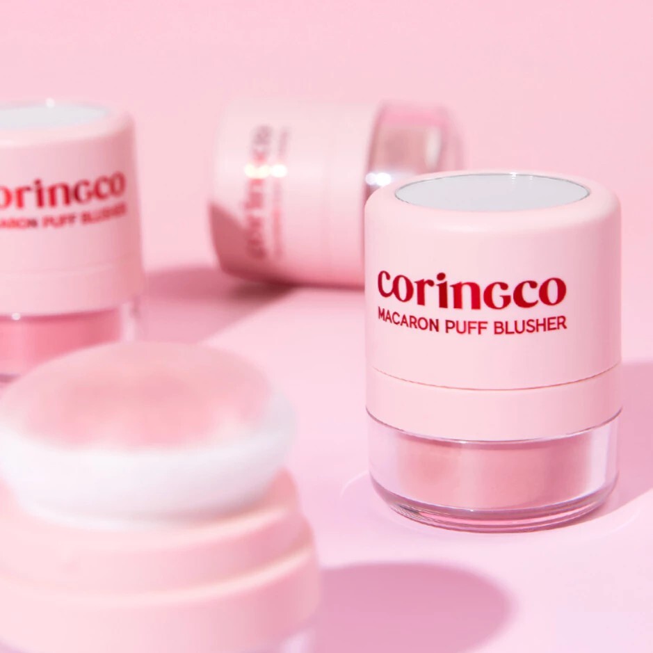 coringco  馬卡龍粉撲腮紅 # 03 Grapefruit Cream