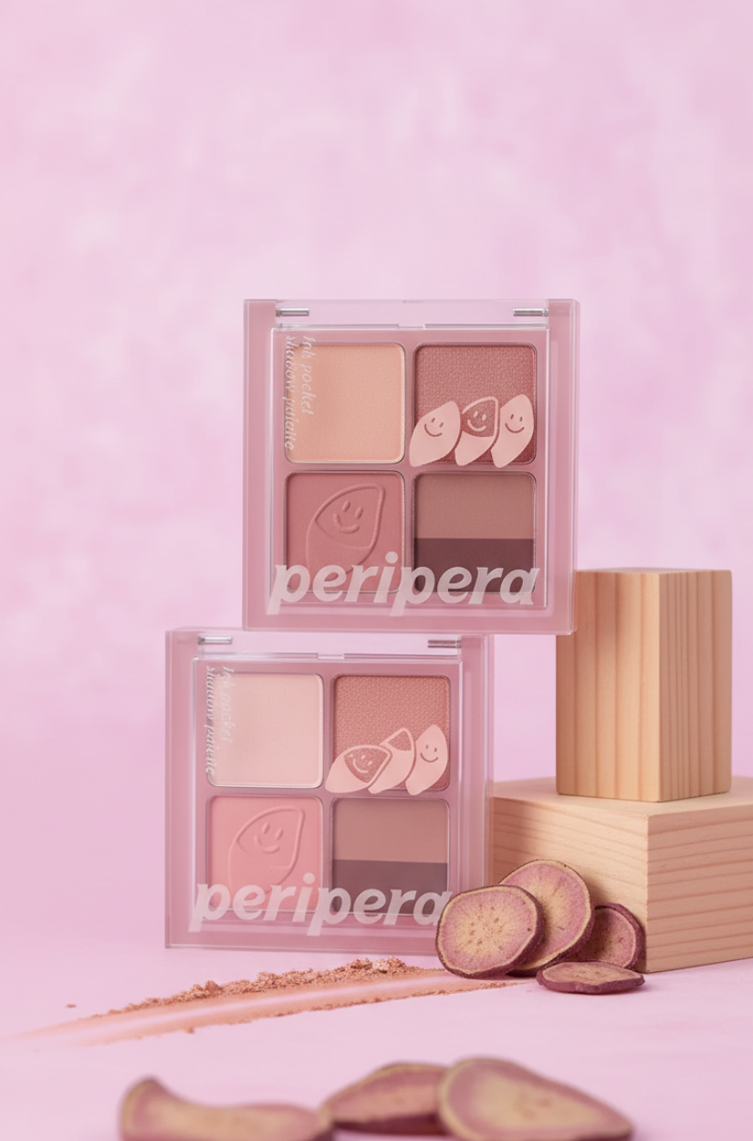 【 3/30收單 】peripera 軟萌烤地瓜口袋四色眼影盤 (#09、#10) 韓國