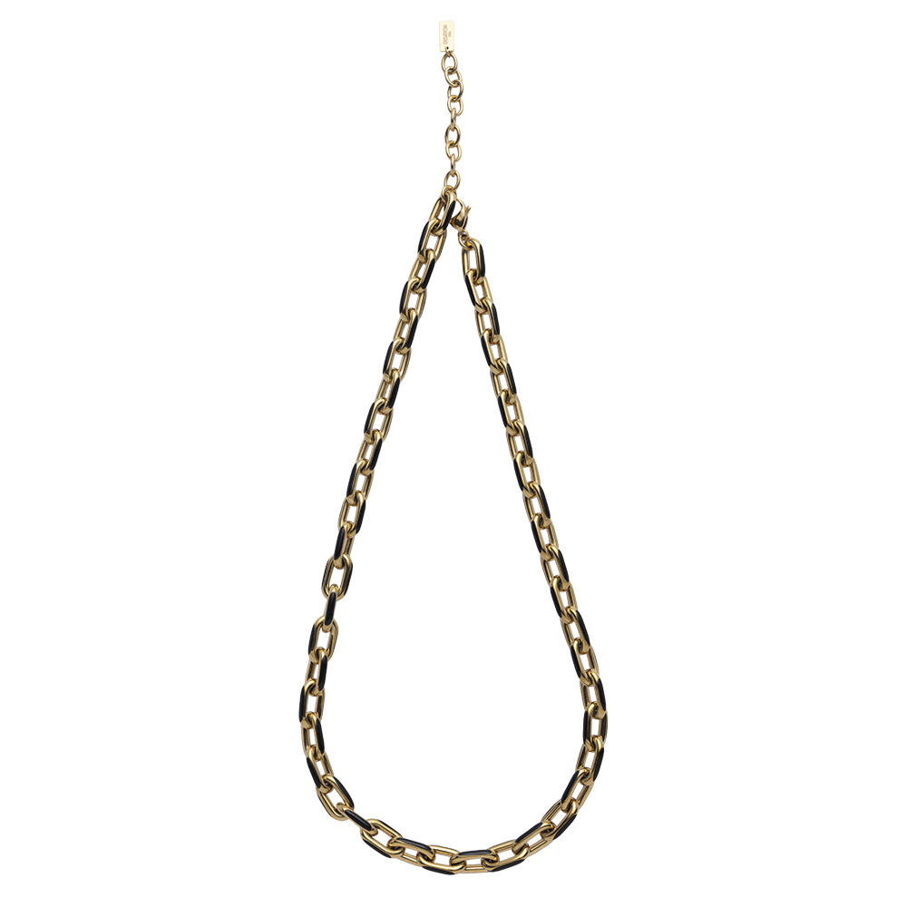 0324CA90-CRTNA- Crisathena Enamel Le Figaro Large necklacein Black 長鏈L  (A90)