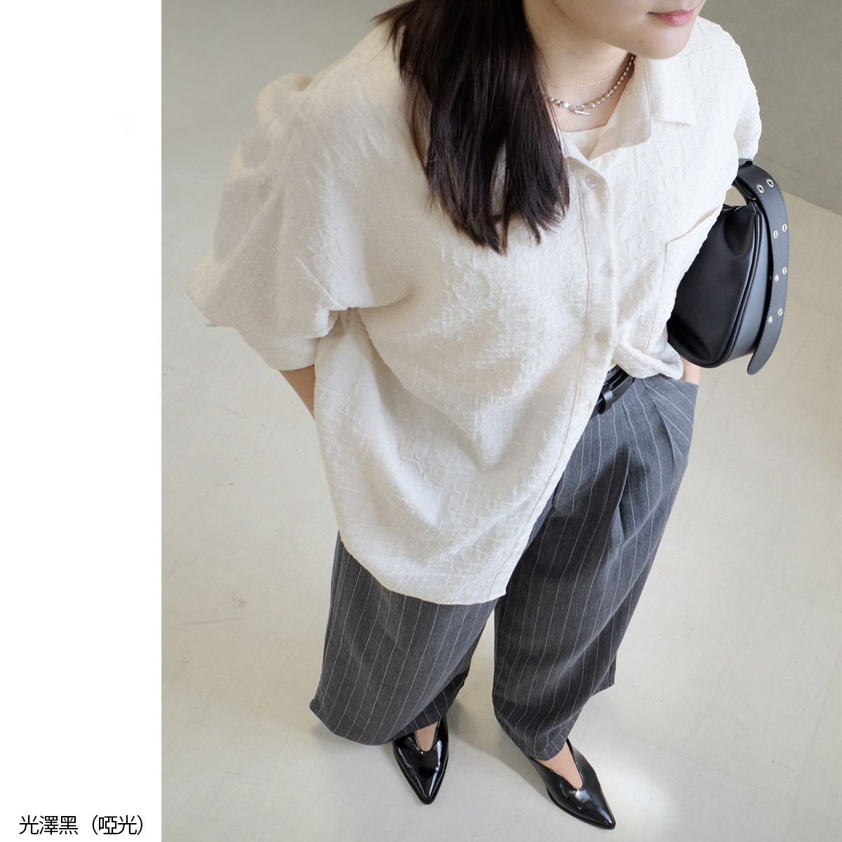 獨特剪裁尖頭瑪莉珍低跟鞋【SY014】