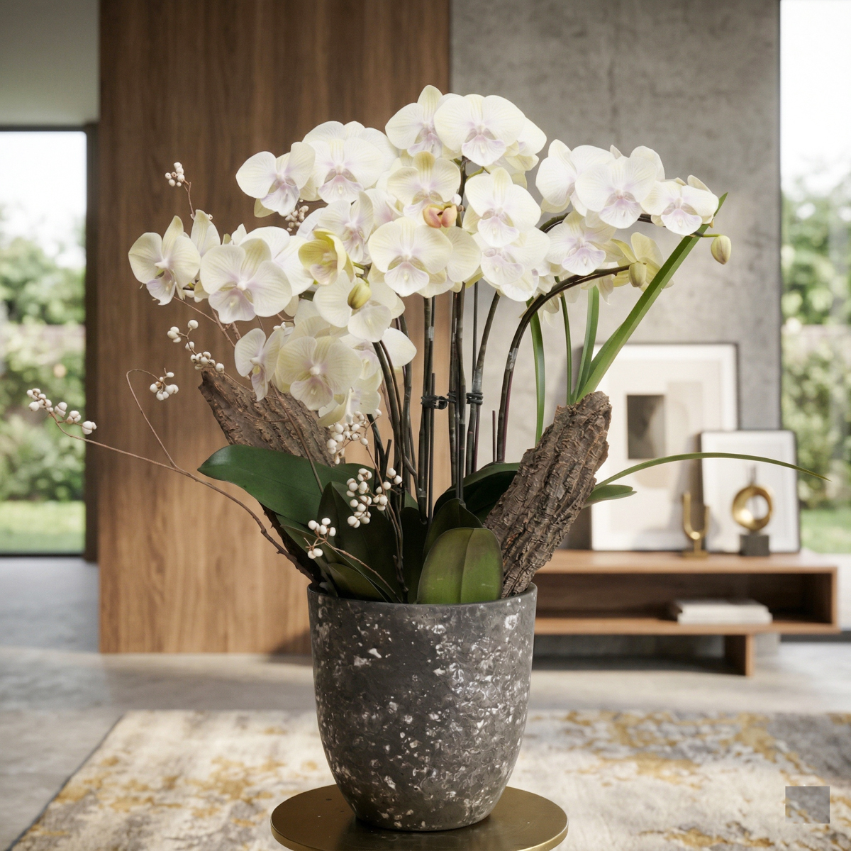 蘭花-奶油黃02,蘭花推薦,蝴蝶蘭花,蘭花開幕盆栽送禮推薦,台北蘭花推薦2,蘭花盆器推薦