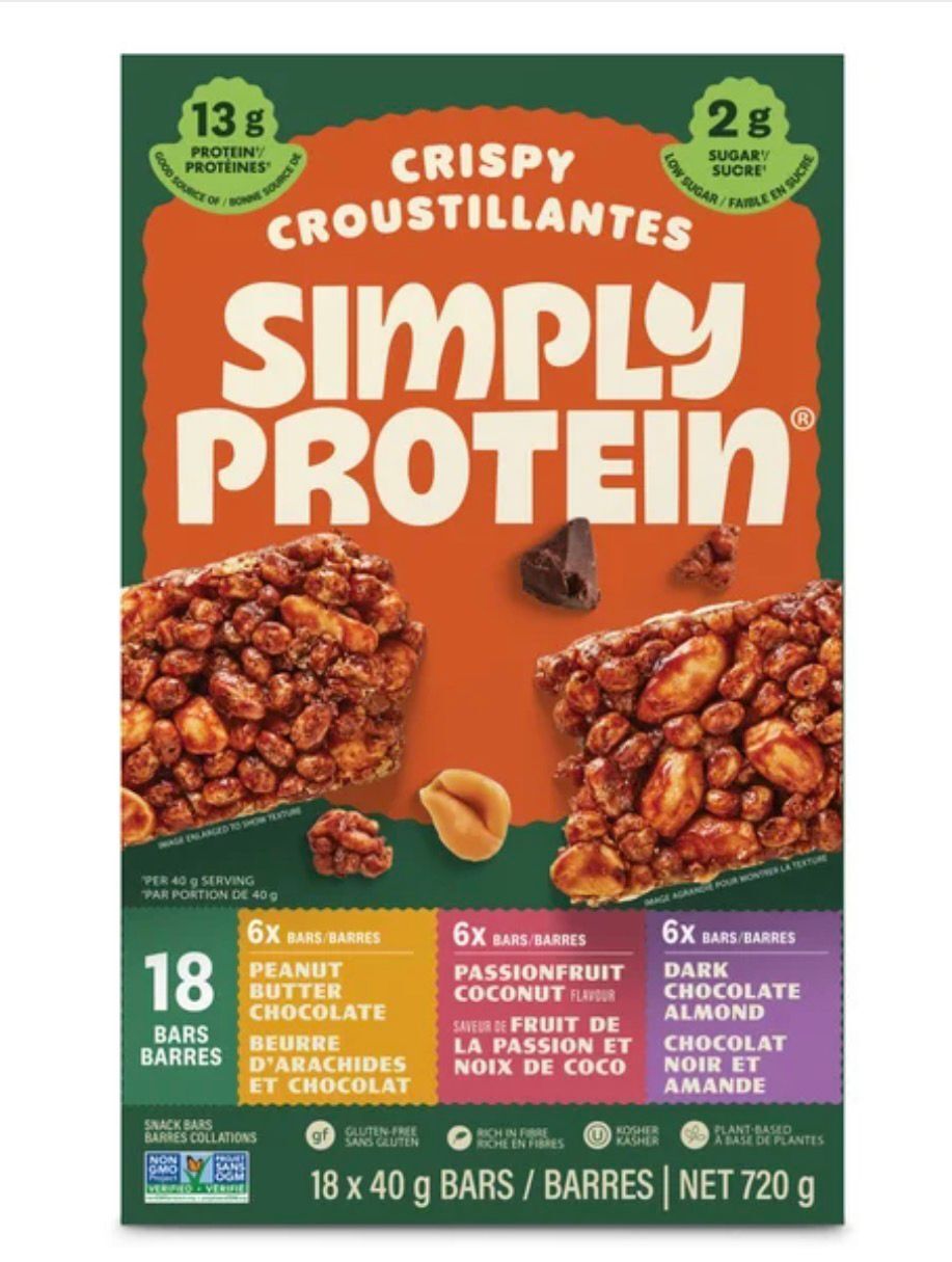 加姐 Simply Protein 高蛋白能量棒 40g x 18 (18獨立包裝) *滿$899包京東送貨上門* CC205