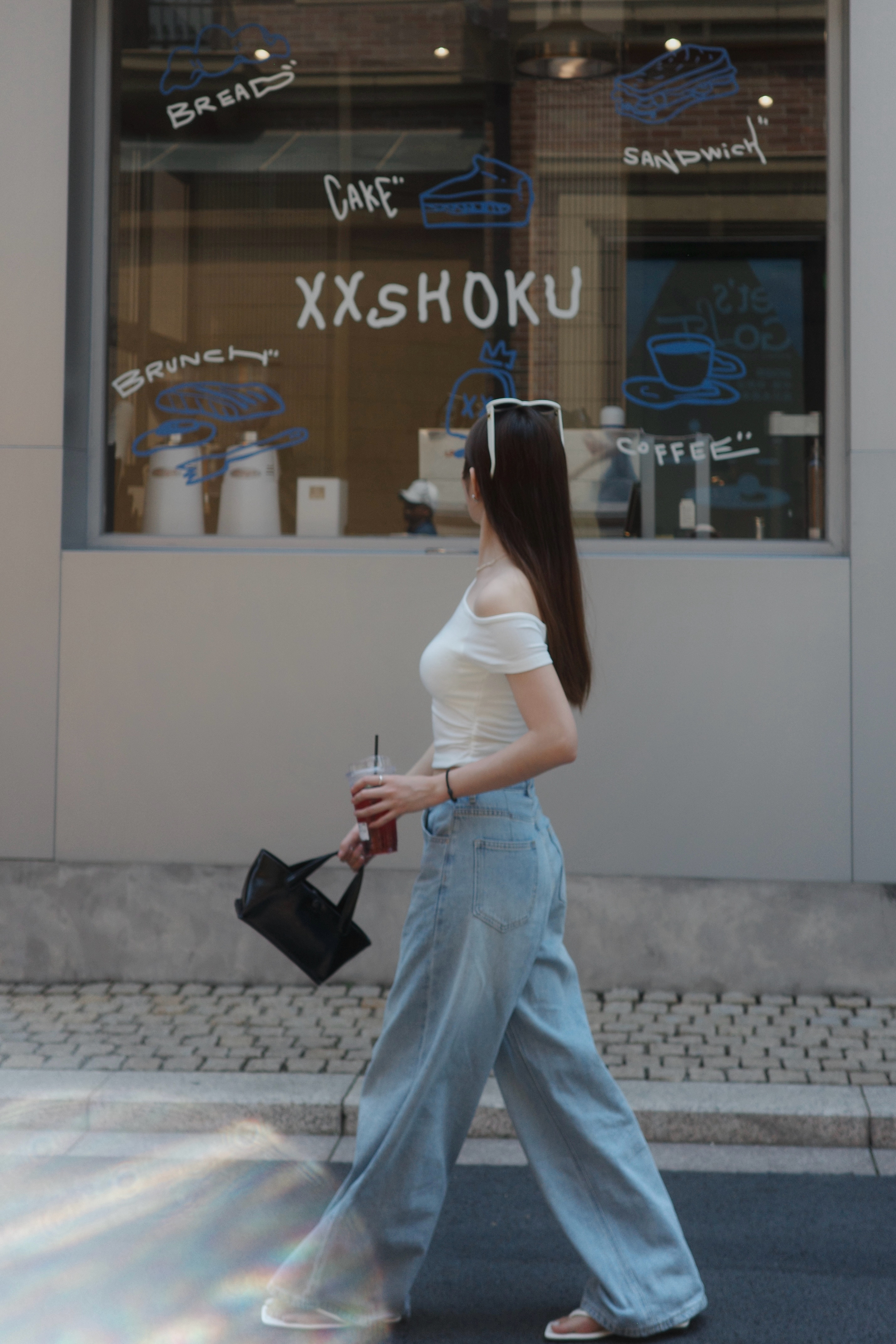 包色預備備-斜肩抓皺上衣附可拆bra（ 3 colors )