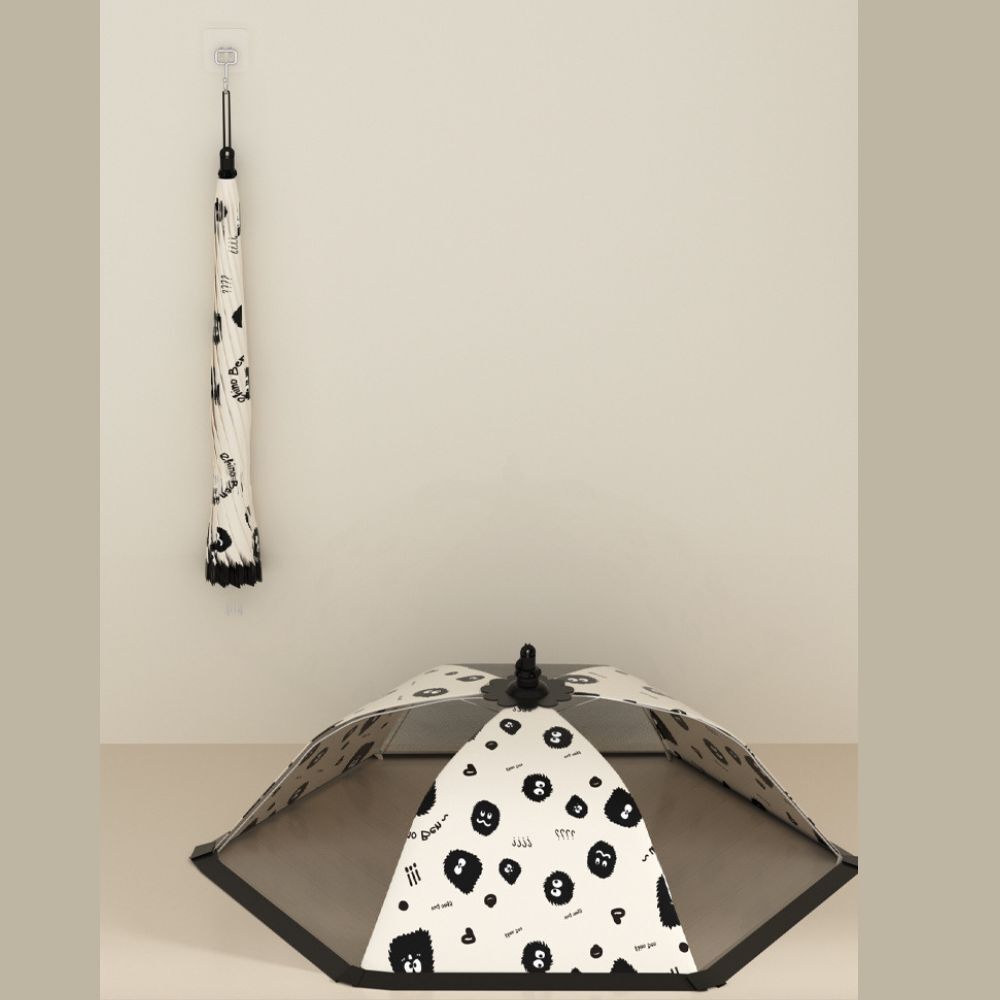 食物防護罩 網紗菜罩｜煤球精靈款 防蟲防塵 折疊收納 加大尺寸 圓形/方型 廚房必備【輕鬆購五金百貨】