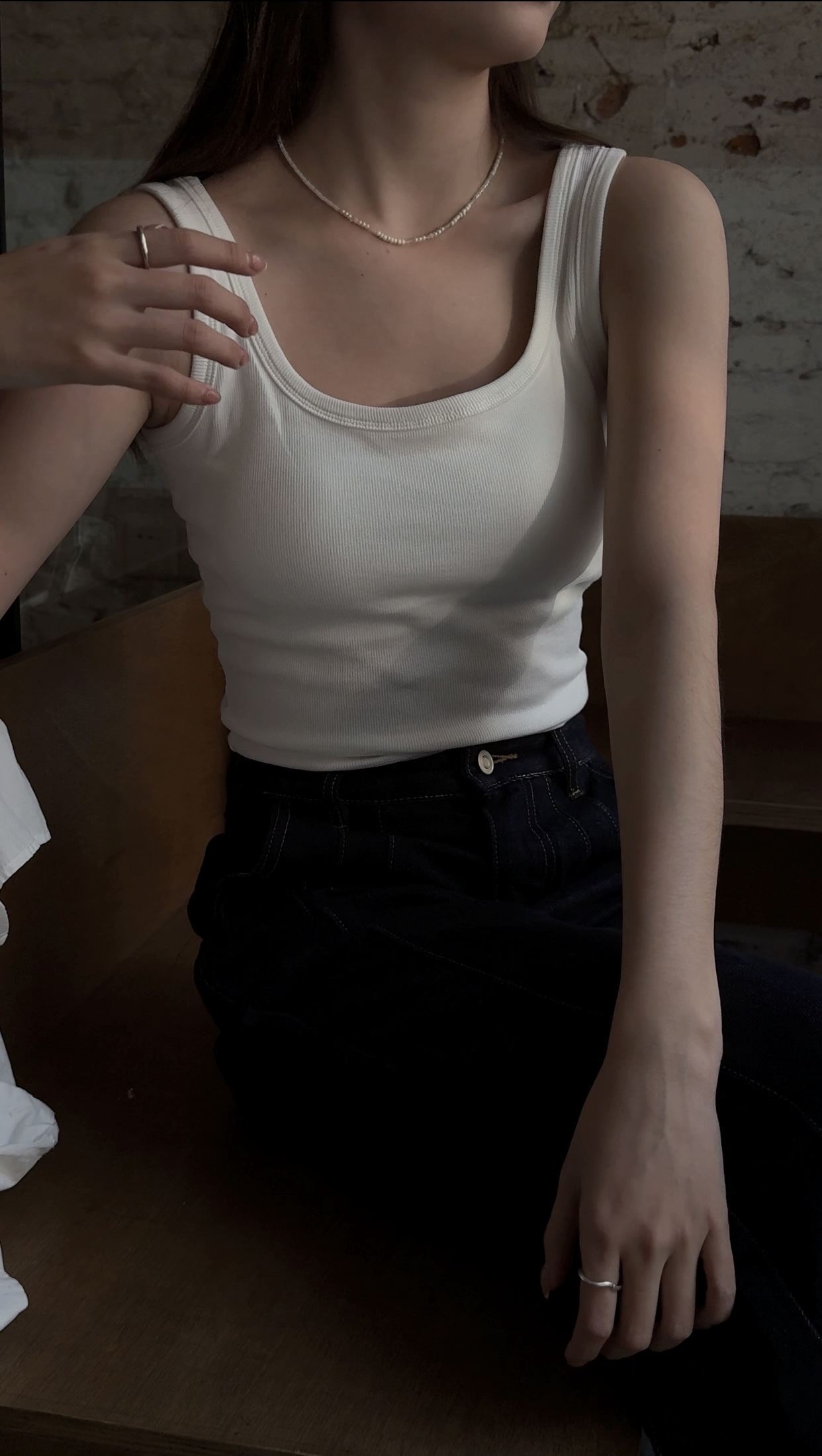 顯瘦U領坑條 bra top ( 3 colors )