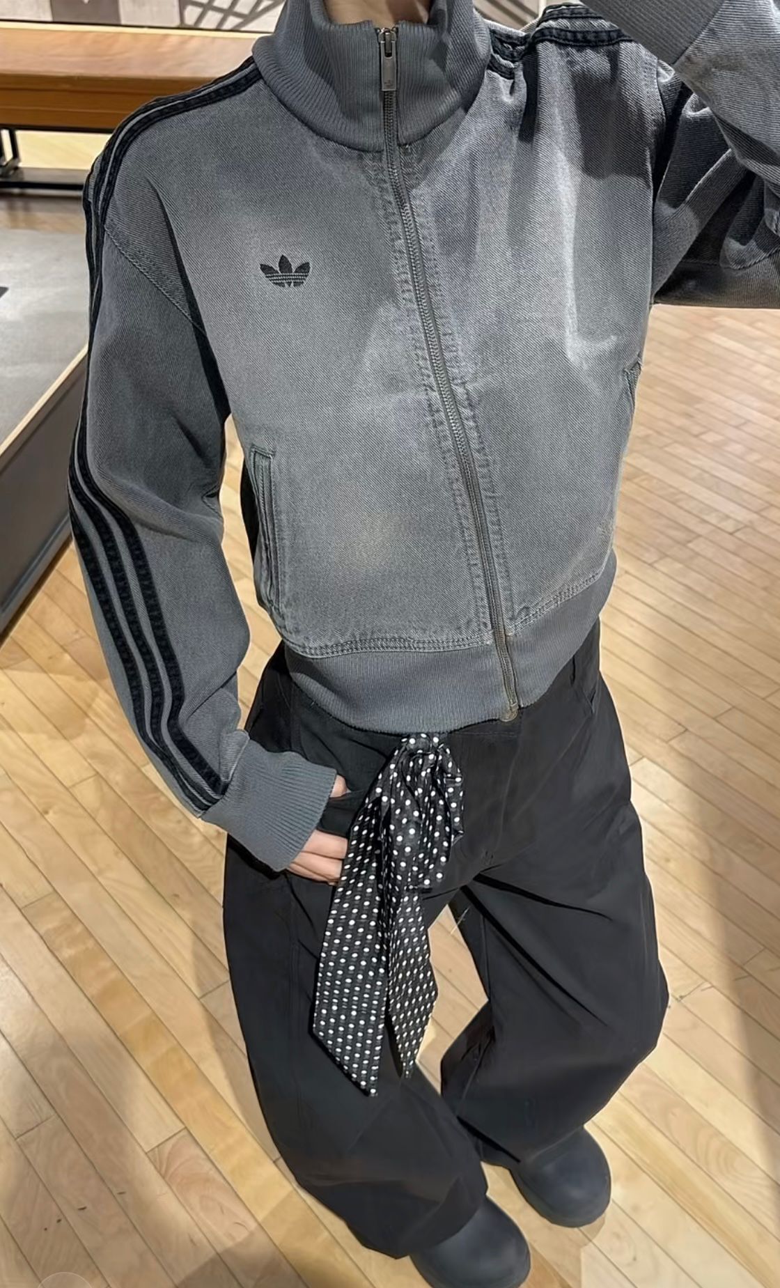 [預訂] Adidas Adicolor Denim Track Top (Grey) JY2564
