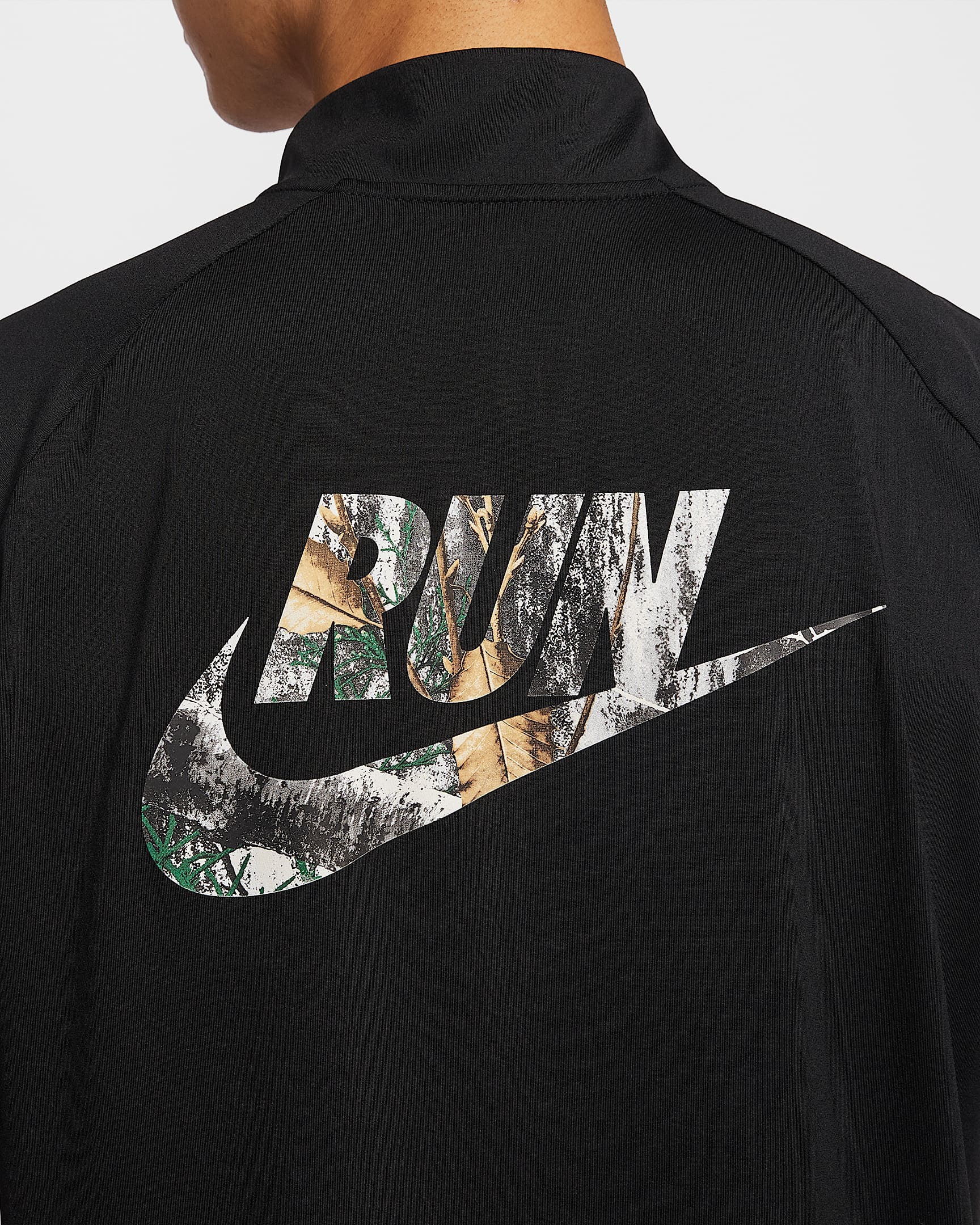 男款 NIKE DRY STRIDE 黑色 迷彩 速乾 透氣 半開襟 運動 長袖 長T【IO8316-010】