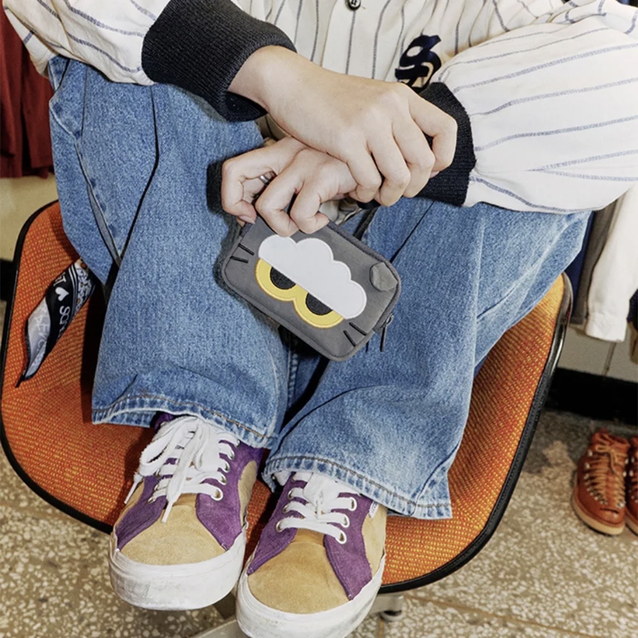 ZO&FRIENDS x COLLER 卡包 收納小包 GD權志龍 灰貓咪 聯名